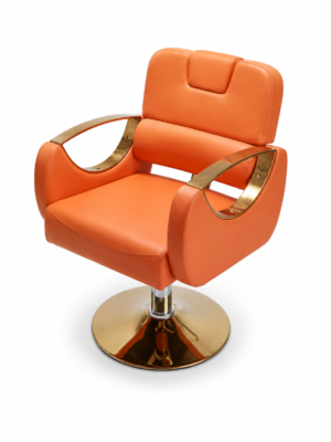 Nova Half-Moon Styling Chair – Sunset Orange