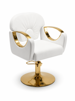 Notched-Headrest Styling Chair – Pearl White