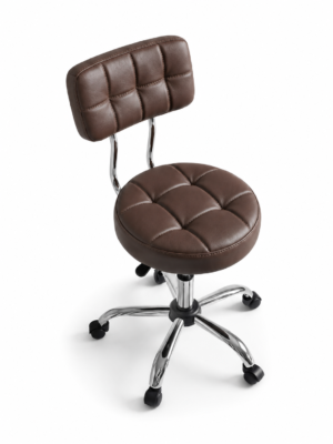 Anvil Tufted Rolling Stool